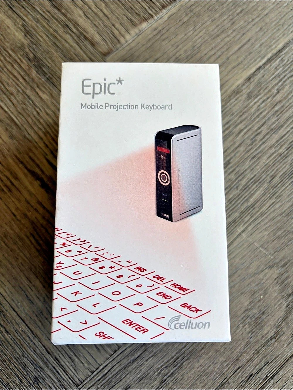 NEW - Celluon Epic* Mobile Projection Keyboard Silver Portable Gadget - NIB